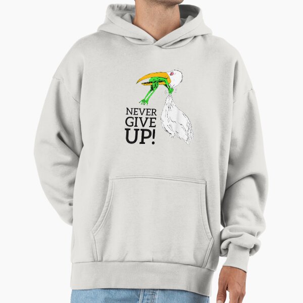 Never give up stork and frog Hoodie