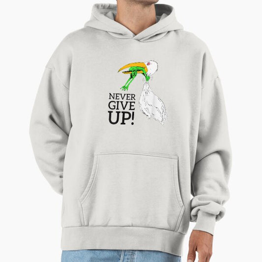 Never give up stork and frog Hoodie