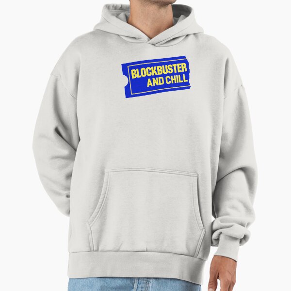 BLOCKBUSTER and CHILL - Movie Store VHS Nostalgia - Be kind REWIND - Throwback DVD rental - retro movie Hoodie