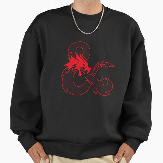 Dungeons & Dragons Logo D20 Dice Pattern Sweatshirt