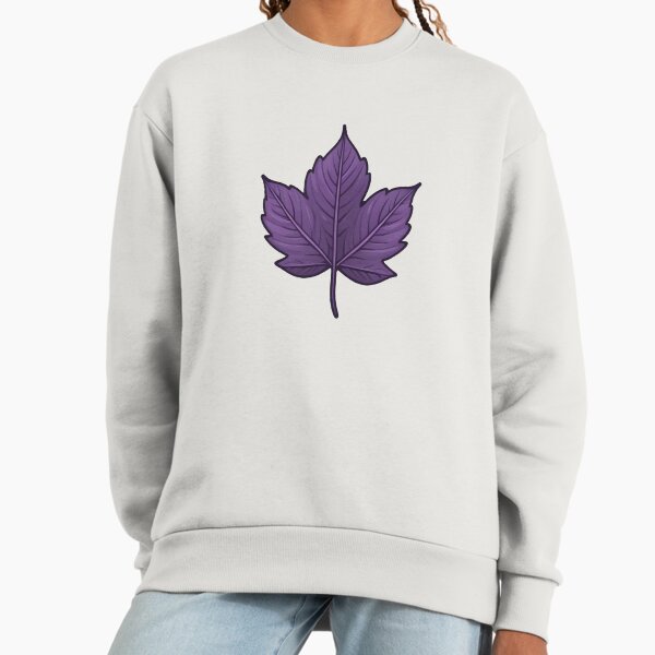 Purple Leaf Illustration Sweatshirt