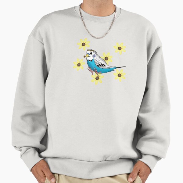 Budgie with a wreath of flowers Sweatshirt