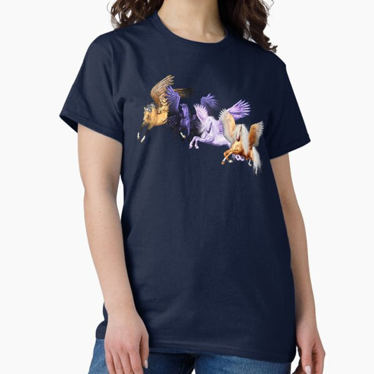 The Four Pegasi Magical Flying Pegasus Horses T-Shirt