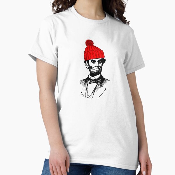 Abe Lincoln Wearing Beanie T-Shirt