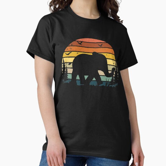 Elephant Retro Vintage T-Shirt