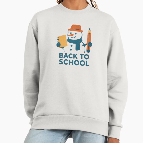 Winter Back to School Snowman with Notebook and Pencil Sweatshirt