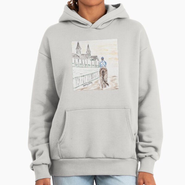 Jockey on Horse, Watercolor, Kentucky Derby, Louisville, KY, Southern Hoodie