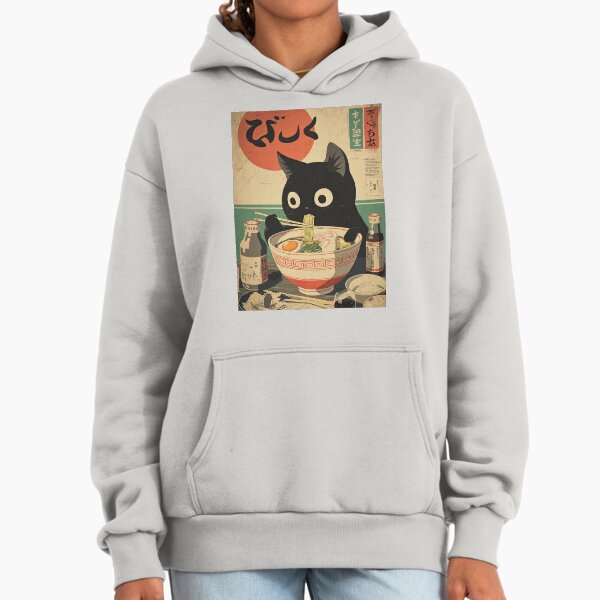 Kawaii Kuro Neko Ramen Run Hoodie