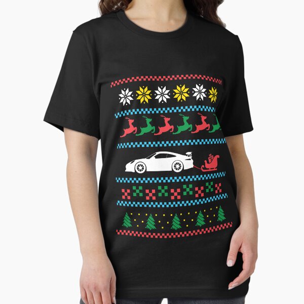 Funny Christmas Knitted Style Sport Car T-Shirt