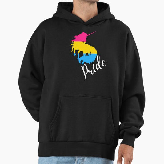 LGBTQ Pride, Unicorn in Pansexual Flag Colors Hoodie