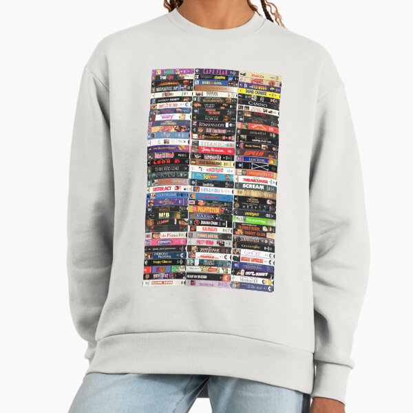 Greatest Films of the1990s - Vintage 90s VHS Cassette Print Sweatshirt