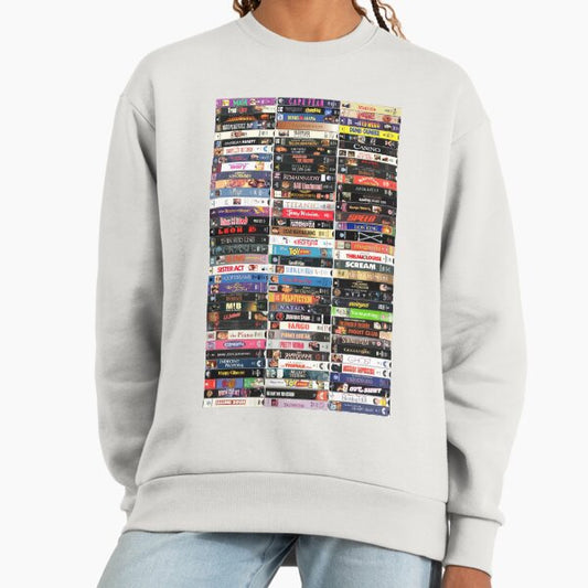 Greatest Films of the1990s - Vintage 90s VHS Cassette Print Sweatshirt