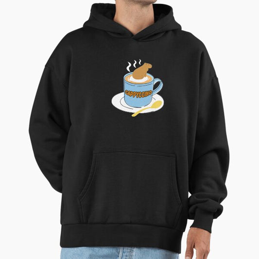 Cappyccino Capybara Coffee Pun Hoodie