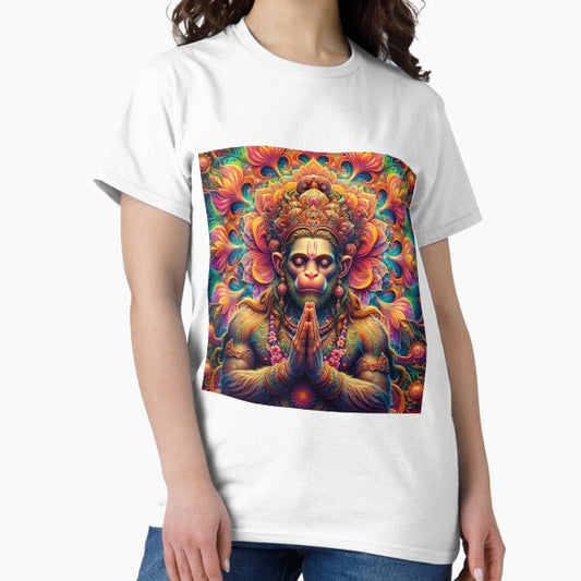 Hanuman Spring Psychedelic Fractal Mandala 3 T-Shirt