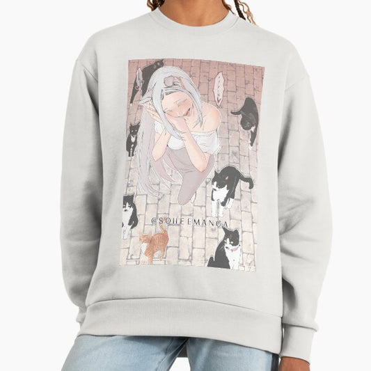 Cat girl - cartoon style, street cat 2 Sweatshirt