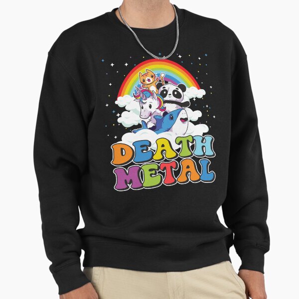 Funny Death Metal Animals Cute Unicorn Rainbow Sweatshirt