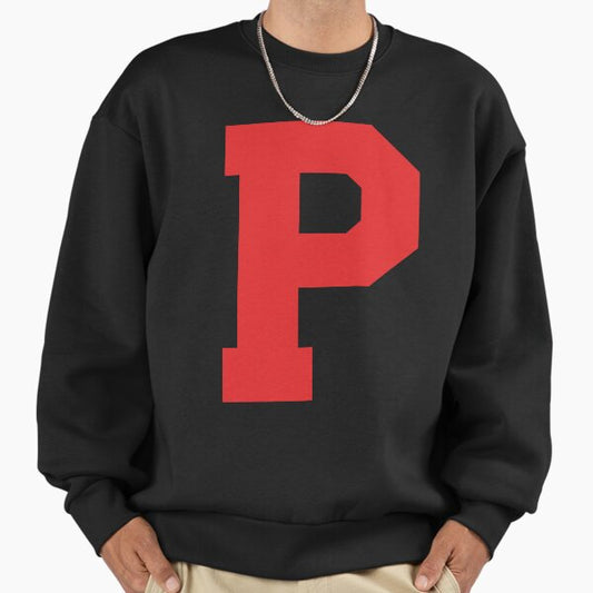 Alphabet, Red P, Sports letter P Sweatshirt