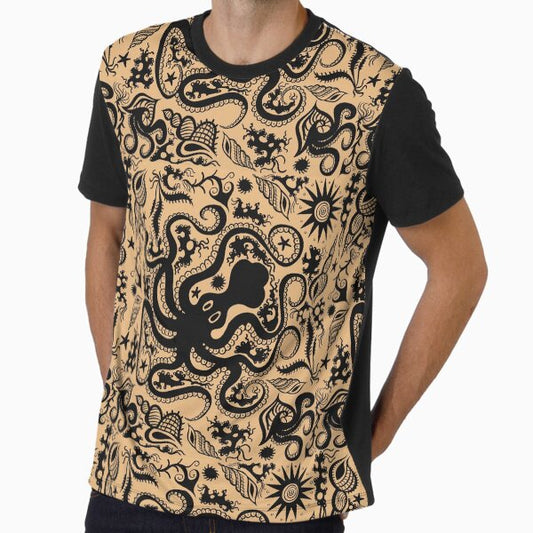 Minoan Marine Style Pottery Pattern Graphic T-Shirt
