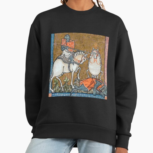 "The Fat Horse, on its Rider" medieval painting 11th century AD Sweatshirt