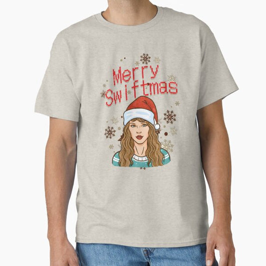 Merry Swiftmas funny holidays gift idea for swifty men women girl | christmas tree farm T-Shirt
