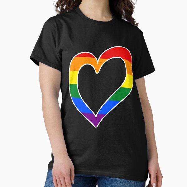 Rainbow Pride Heart Song Contest Inspired Design T-Shirt