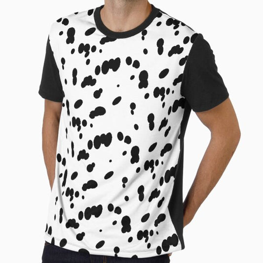 Dalmatian Spots Dog Fur Pattern Graphic T-Shirt
