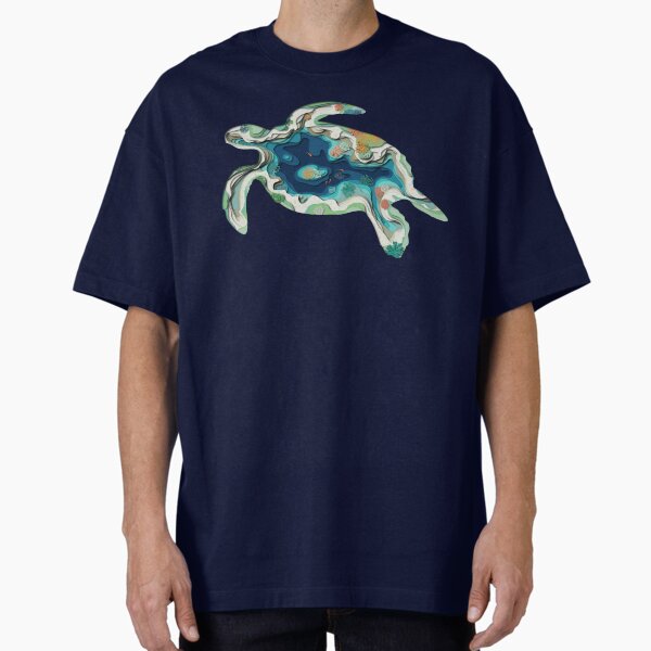 Underwater world inside a turtle shape T-Shirt