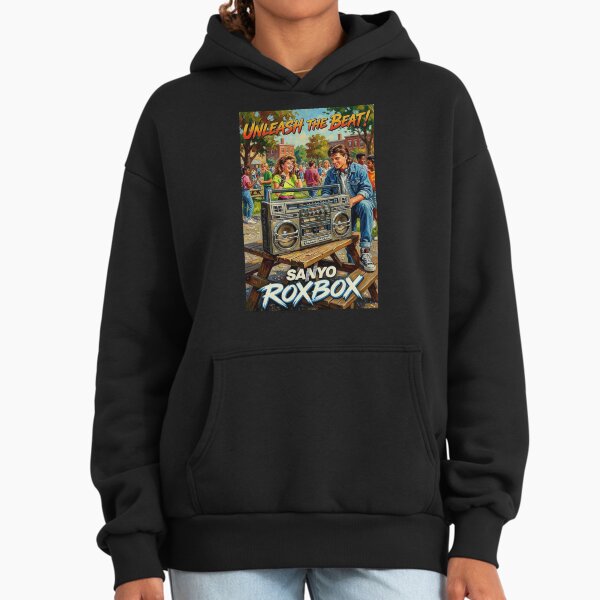 Turn It Up: An 80s Boombox Tribute Hoodie