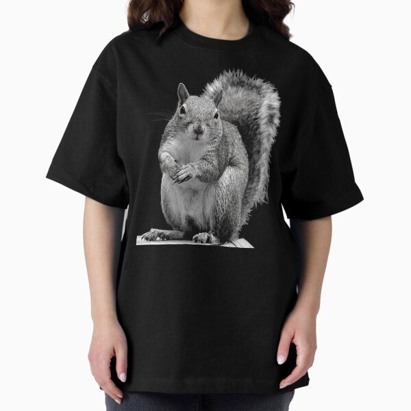 Classic Squirrel - Black and White T-Shirt
