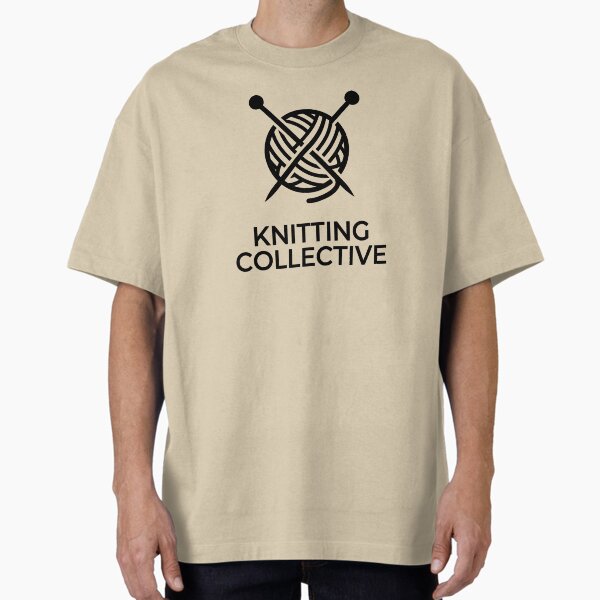 Minimalist Knitting Collective Ball Of Yarn Badge T-Shirt