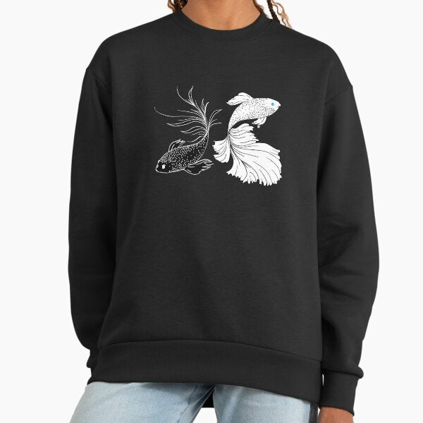 Black And White Betta Fish / Strongest Anime Inspired / Siamese Fighting Fish Anime Shirt / SatoSugu Sweatshirt