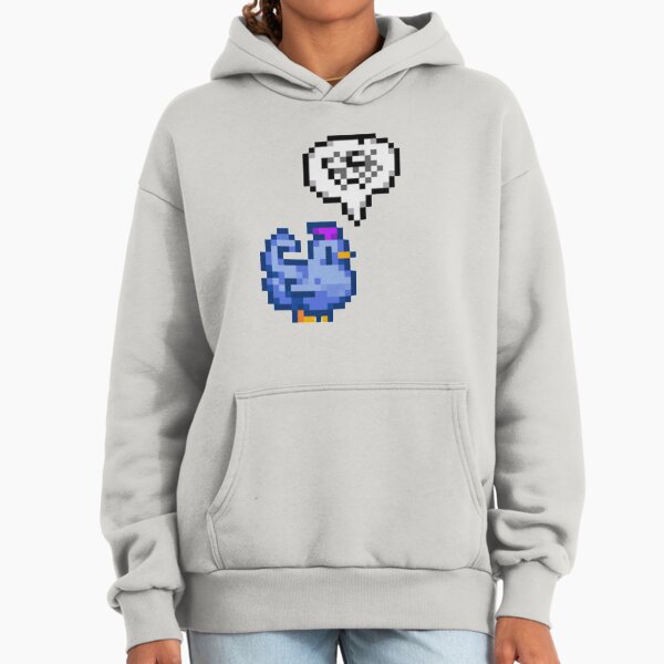Grumpy Blue Chicken Stardew Valley Hoodie