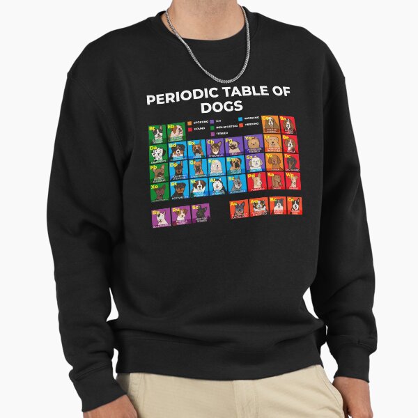 Periodic Table of Dogs, Dog Lover, Funny Science Sweatshirt