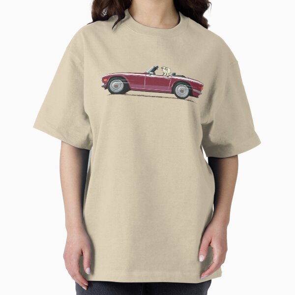 UK Damson Red colour TR6 – the Classic British Sports Car T-Shirt