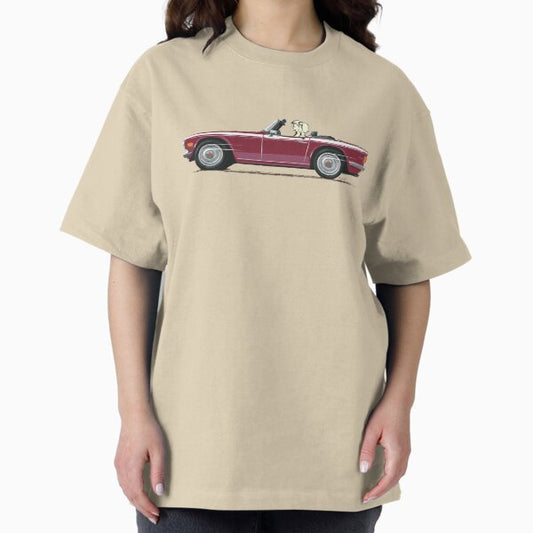 UK Damson Red colour TR6 – the Classic British Sports Car T-Shirt
