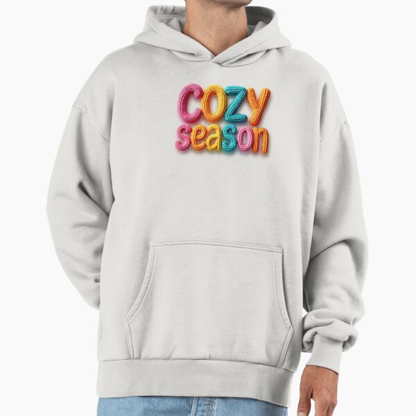 Cozy Season Knit — Colorful Yarn Typography Fall Winter Design Hoodie