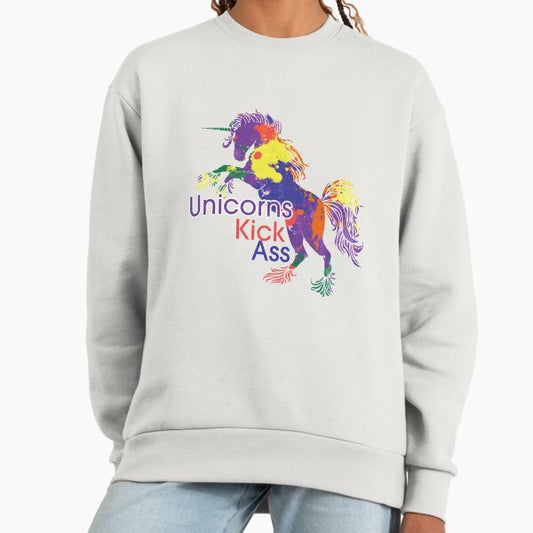 Unicorns Kick Ass For Real Tho Sweatshirt