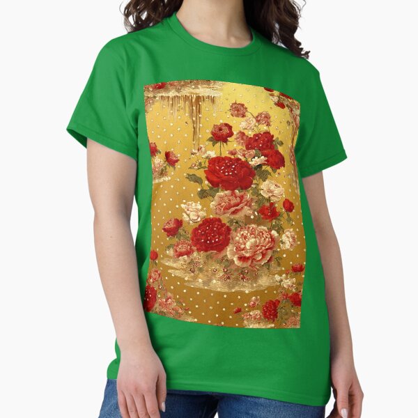 Floral Gold pattern T-Shirt