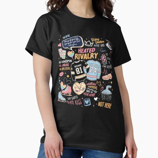 Heated Rivalry Romance Hollanov Couple Romance Book Hockey Rivals Couple Movie Book Fans Gift T-Shirt