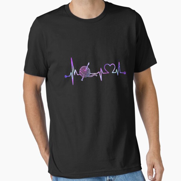 CROCHET- KNITTING HEARTBEAT GALAXY T-Shirt