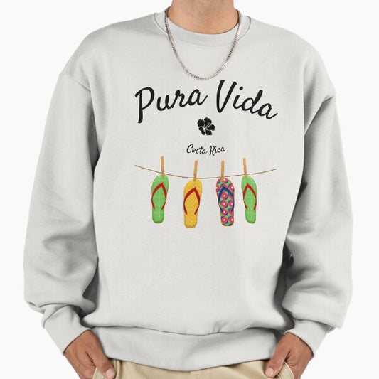 Pura Vida Costa Rica Flip Flops Sweatshirt