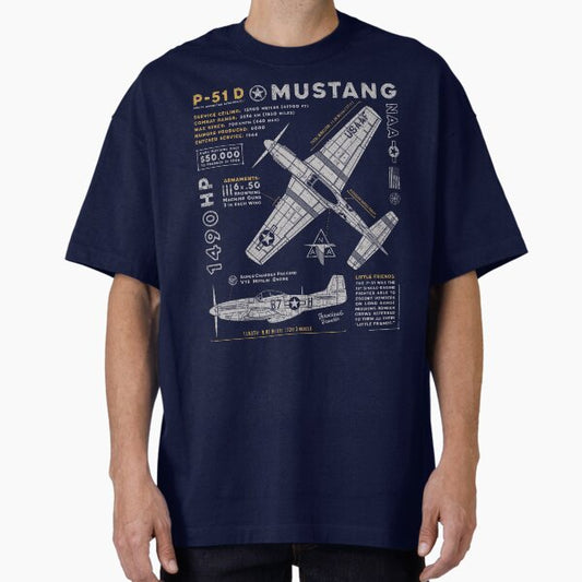 P-51 Mustang Pattern T-Shirt