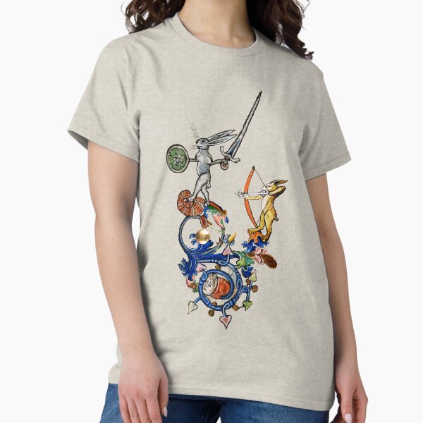 WEIRD MEDIEVAL BESTIARY Killer Rabbits With Sword and Bow T-Shirt