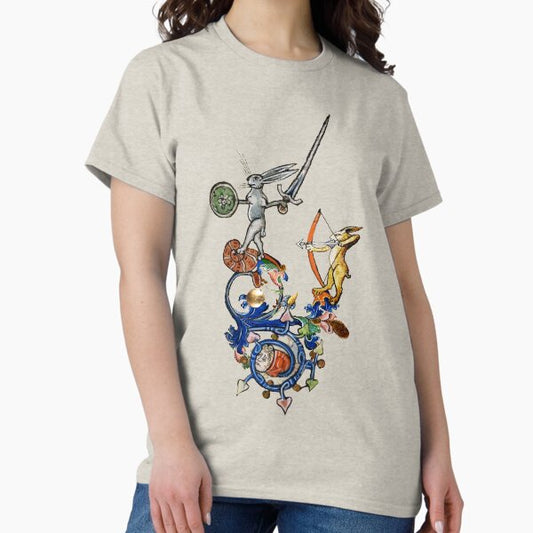 WEIRD MEDIEVAL BESTIARY Killer Rabbits With Sword and Bow T-Shirt