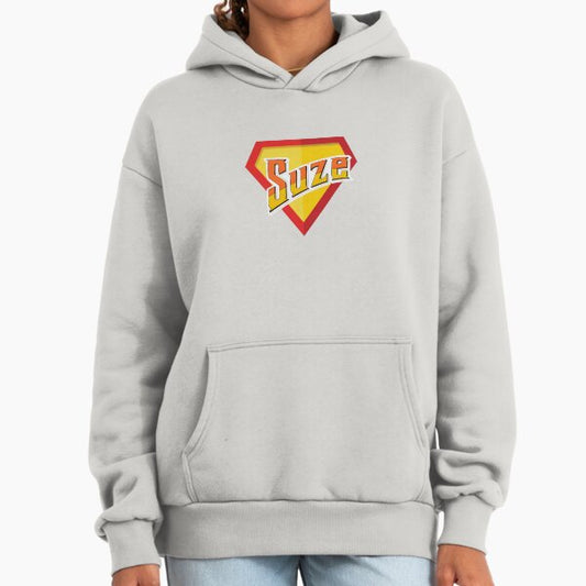 SUPER SUZE Logo Alcoholic superhero humor Hoodie