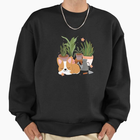 House Plant Corgi Sweatshirt