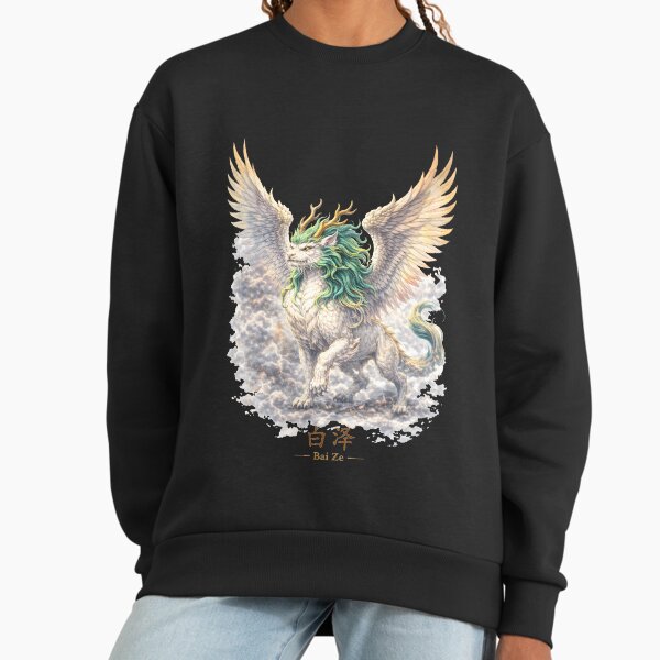 Bai Ze Legendary Guardian Beast Chinese Mythology Sweatshirt