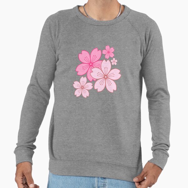Pink Sakura Blossoms Lightweight Sweatshirt