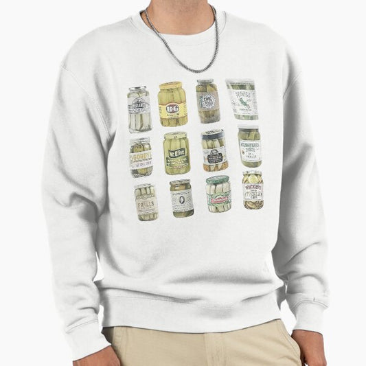 Vintage Canned Pickles Sweatshirt, Canning Season Sweatshirt, Pickle Lovers Sweater, Homemade Pickles Sweater,Pickle Jar Crewneck Sweatshirt Sweatshirt
