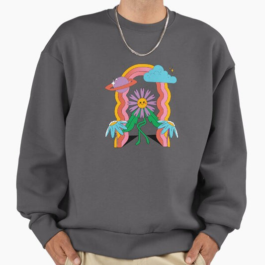 Illustrative Bright Psychedelic T-Shirt Sweatshirt